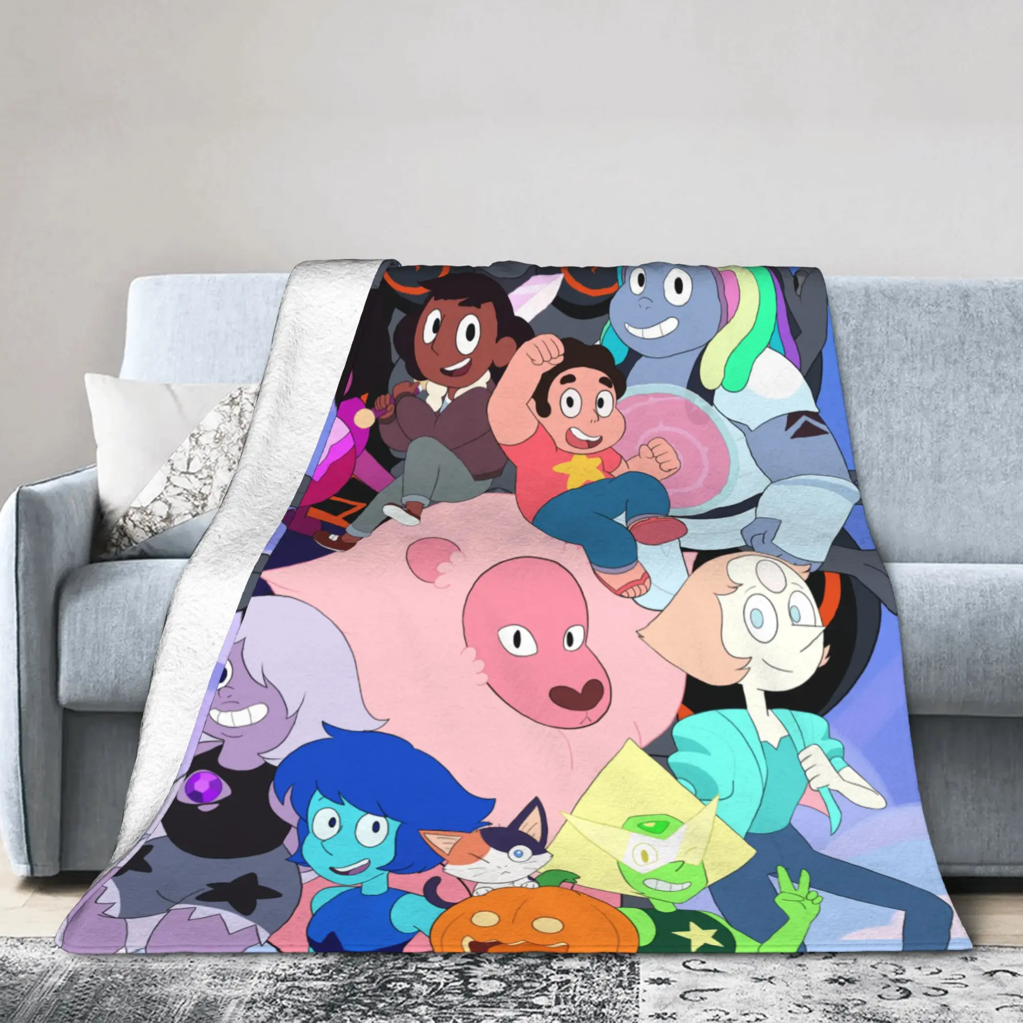 Custom Steven Universe Blanket 3D Print Flannel Fleece Children Gift Cartoon Throw Blankets for Home Bedroom Couch Bedspreads