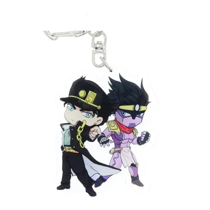 أنيمي الاكريليك ساندويتش تأثيري قلادة جوجو مغامرة رائعة جوفاء قطاع حامل Taigui المفاتيح