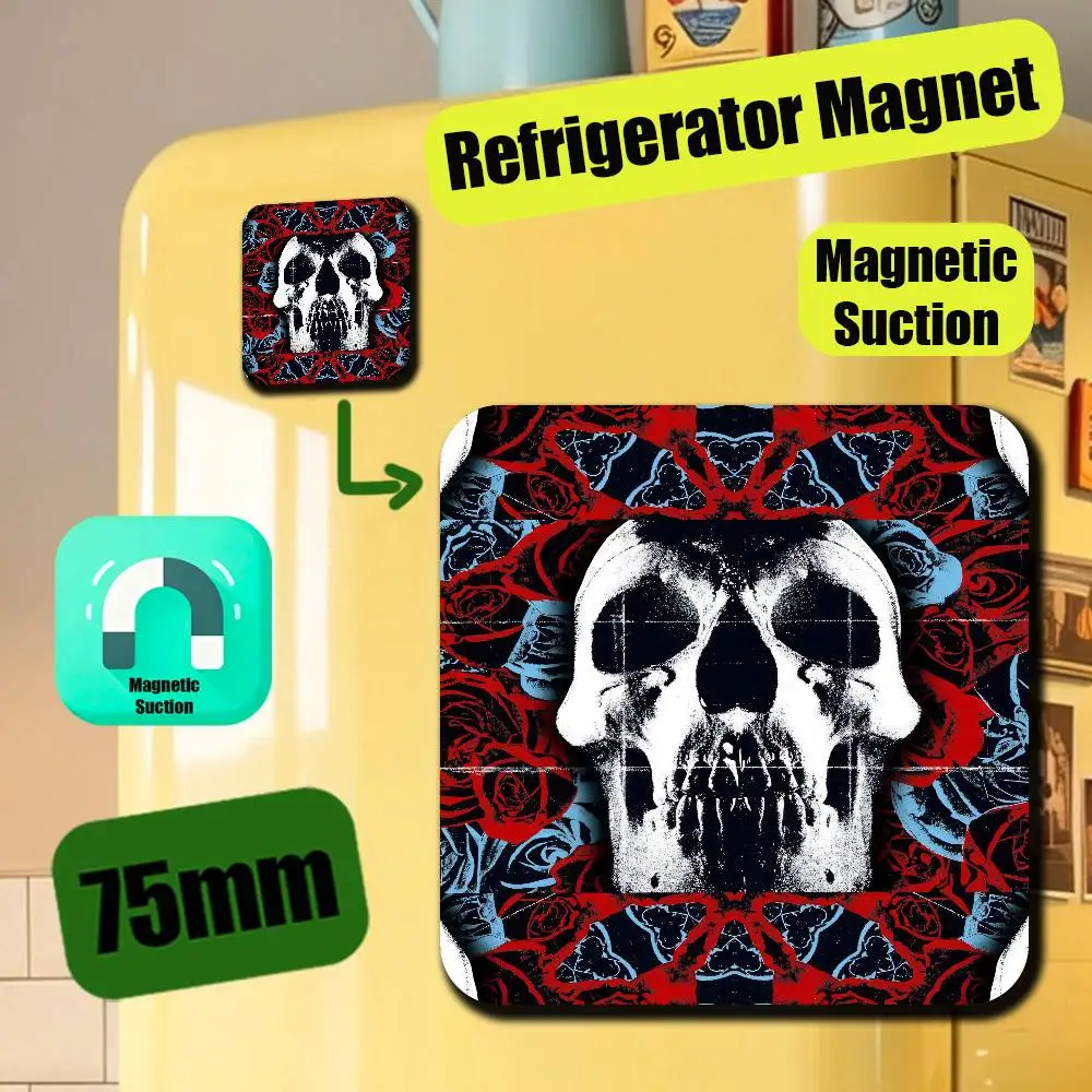 For Deftones Refrigerator Magnets Metal Icebox Cabinet Custom Fridge Magnetic Decoration Gift