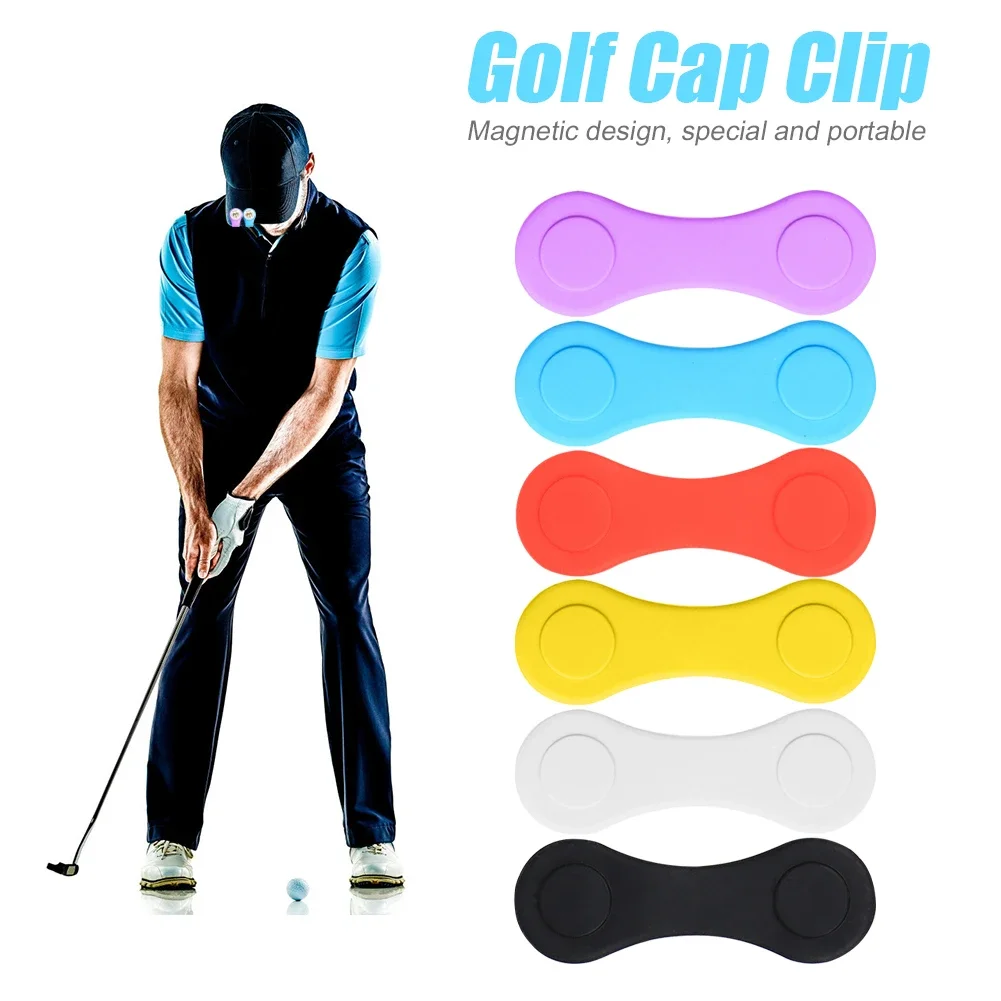 Silicone Golf Ball Marker Holder Strong Magnetic Mini Ball Position Calibrating Clip Professional Folding Useful Golf Supplies