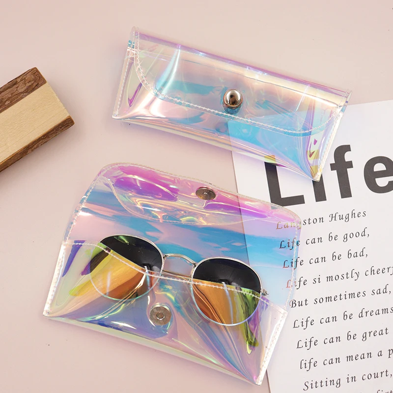 Tragbare Brillen etui Mädchen hochwertige Sonnenbrille Sonnenbrille Tasche Student Nische Laser Aufbewahrung tasche