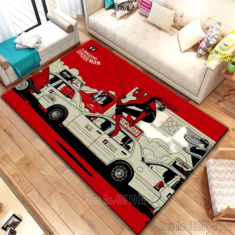 Disney SpiderMan Cool Avengers Rug Carpets 80x120cm Decor for Bathroom Kids Floor Mat Living Room Children's Bedroom Sofa