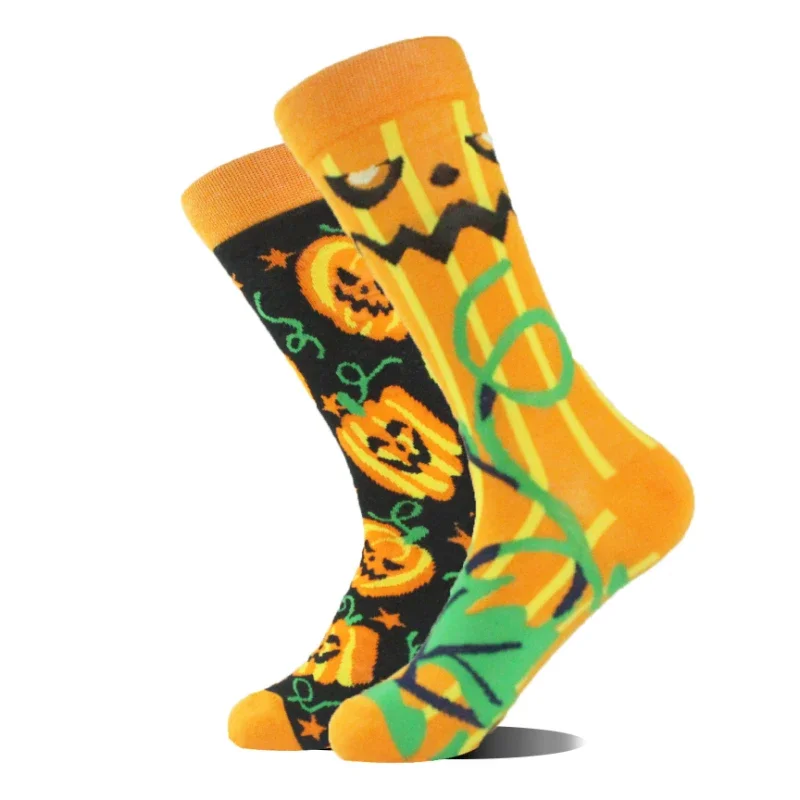 New Fashion Socks Creative AB Asymmetric Cotton Socks Personalized Popular Street Jacquard Couple Socks