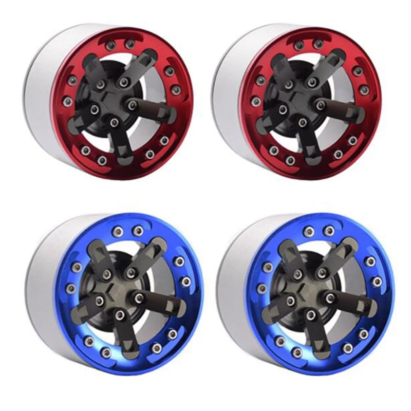 

4 PCS 2.2 Inch Beadlock Wheel Rims For 1/10 RC Rock Crawler Axial SCX10 RR10 Wraith 90046 Traxxas TRX4 TRX-6