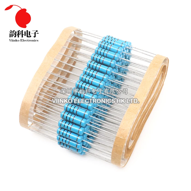 20pcs 2W Metal Film Resistor 1% 0R - 2.2M 2.2 10 100 120 150 220 270 330 390 470 1K 2.2K 4.7K 10K 15K 22K 47K 100K 470K 1M ohm