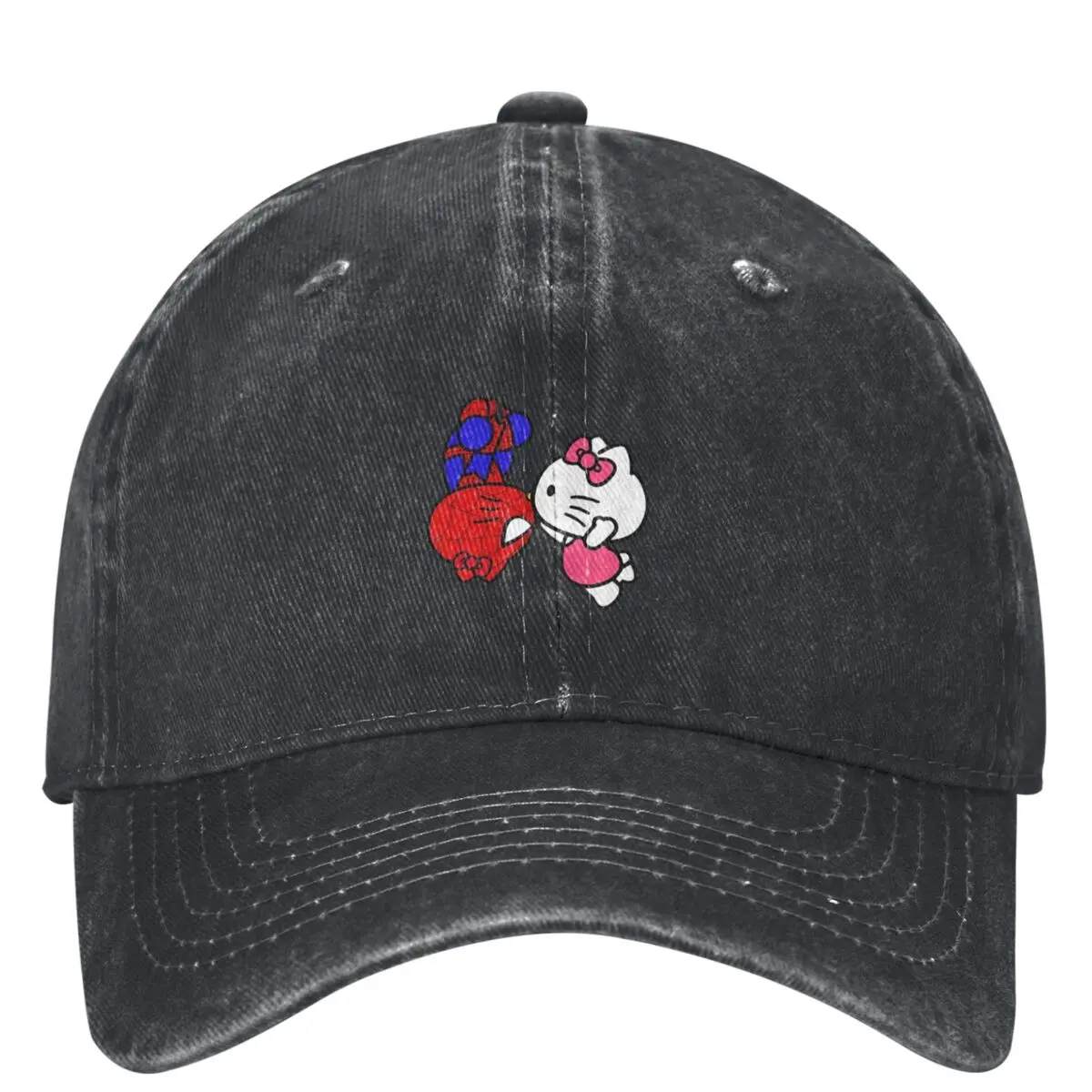 Spiderman Hello Kitty Kissing Baseball Cap Hiking Fishing Dropshipping Hip Hop Hats Unisex Men Casual Sunshade Baseball Caps