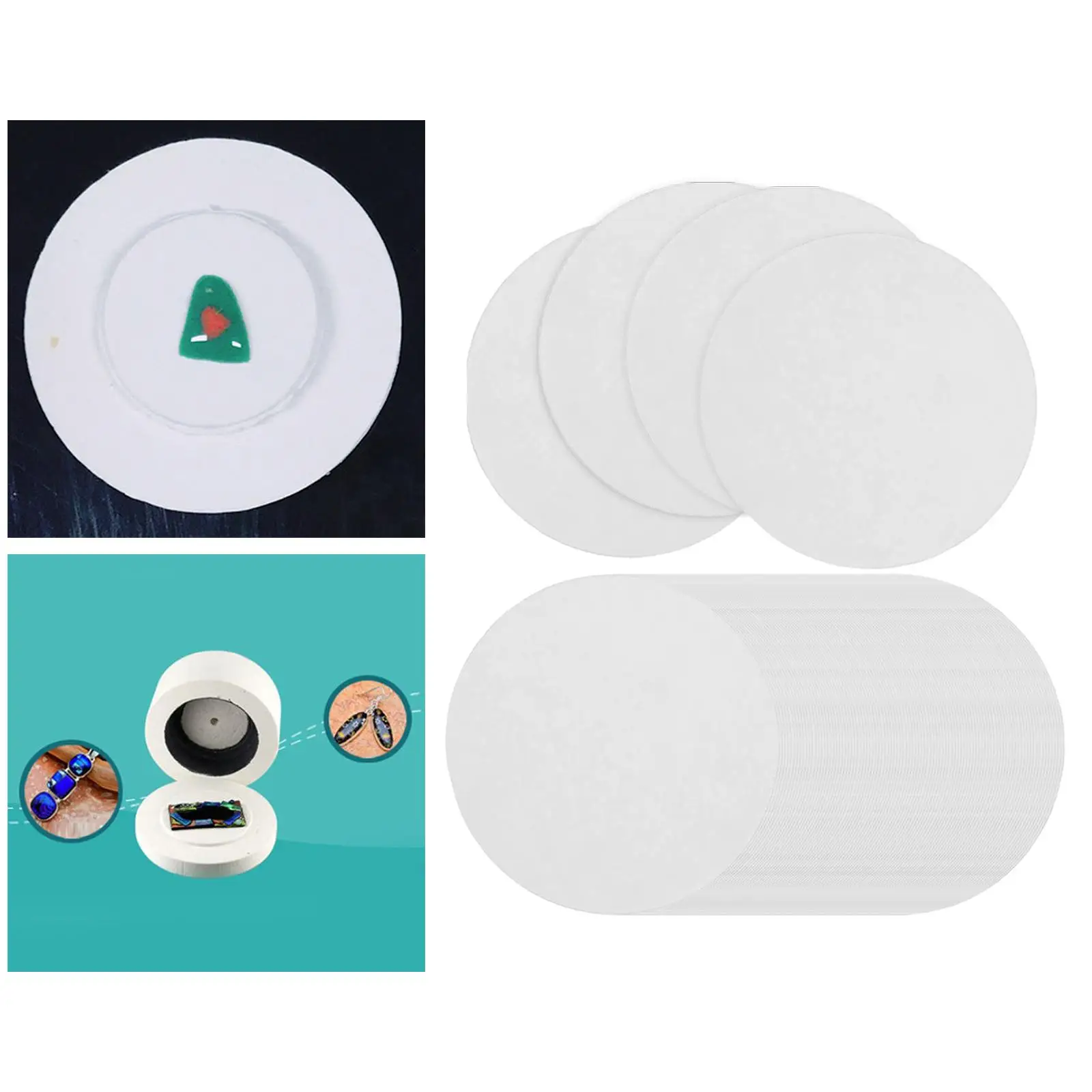 

100Pcs Microwave Kiln Glass Fusing Paper Ceramic Fiber Paper Hot Melt Lining Paper Round Jewelry Making DIY Craft Pottery Tool