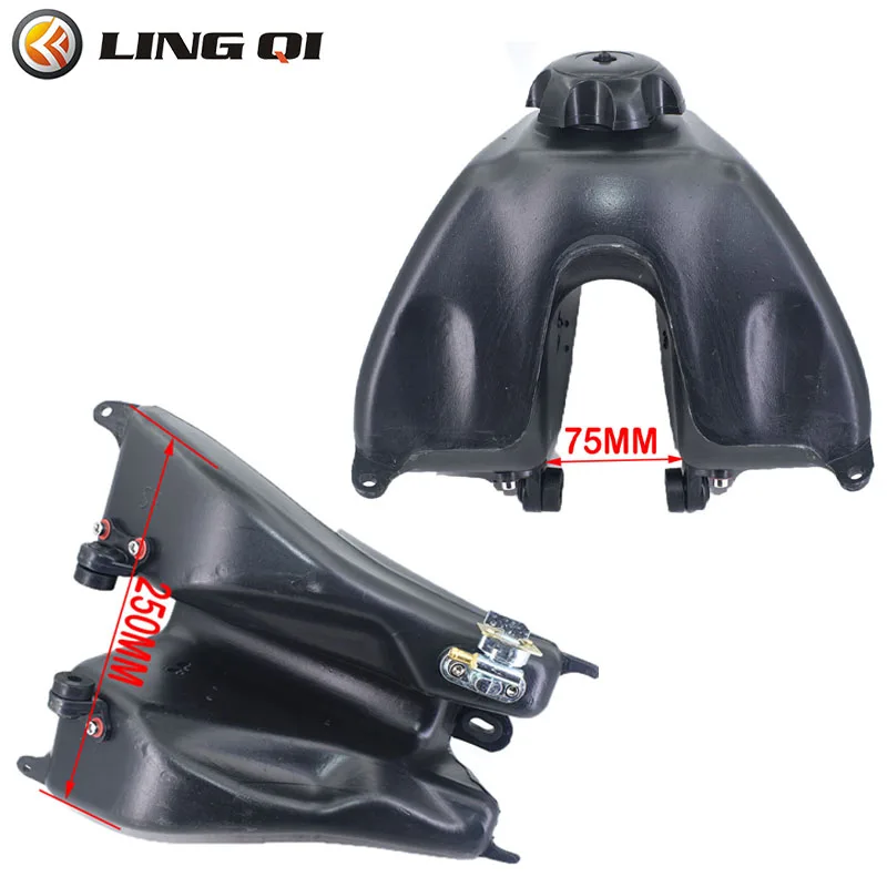 LINGQI Modified Fuel Petrol Tank with Cap Plastic Gas Tank Fit for  CRF70 XR70 KAYO TT150 150cc Dirt Pit Bike