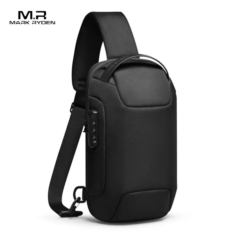 Mark Ryden Anti-thief  Chest Bag  Men Crossbody Bag Waterproof Shoulder Bags USB Charging Short Trip For Male Travel Pack