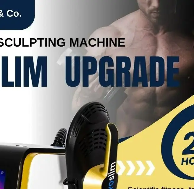 

Аппарат для коррекции фигуры EMS, сжигания жира и контурирования тела для домашнего использования с RF-технологией MYOSLIM, улучшающий форму тела и тонизирующий мышцы.