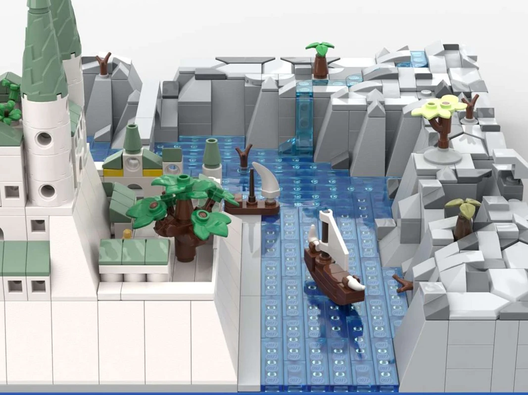 Exquisite new product MOC building block model winter castle technology modular children's toy gift DIY assembly set