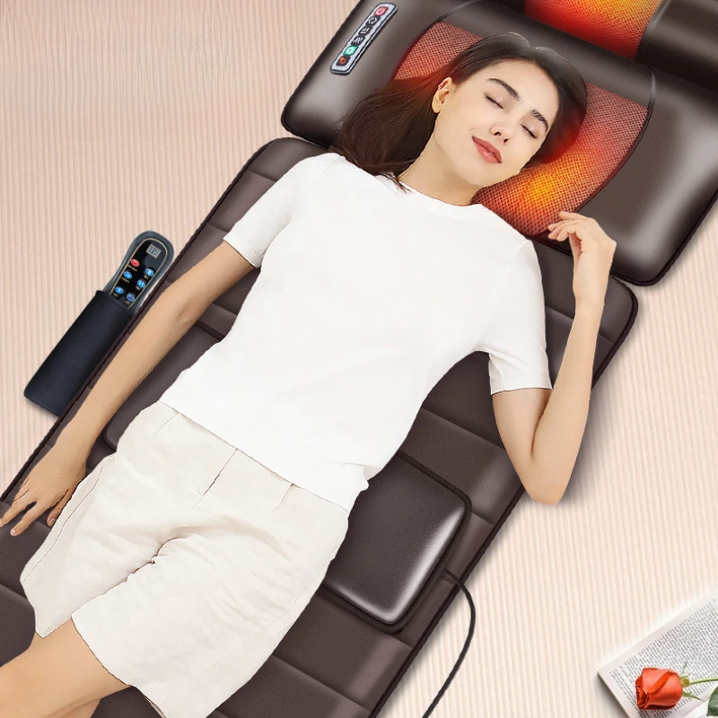 FullBody Neck Massager Electric Cushion for Neck Waist Back Kneading Heating Massage Pad Deep Tissue Relaxation Device