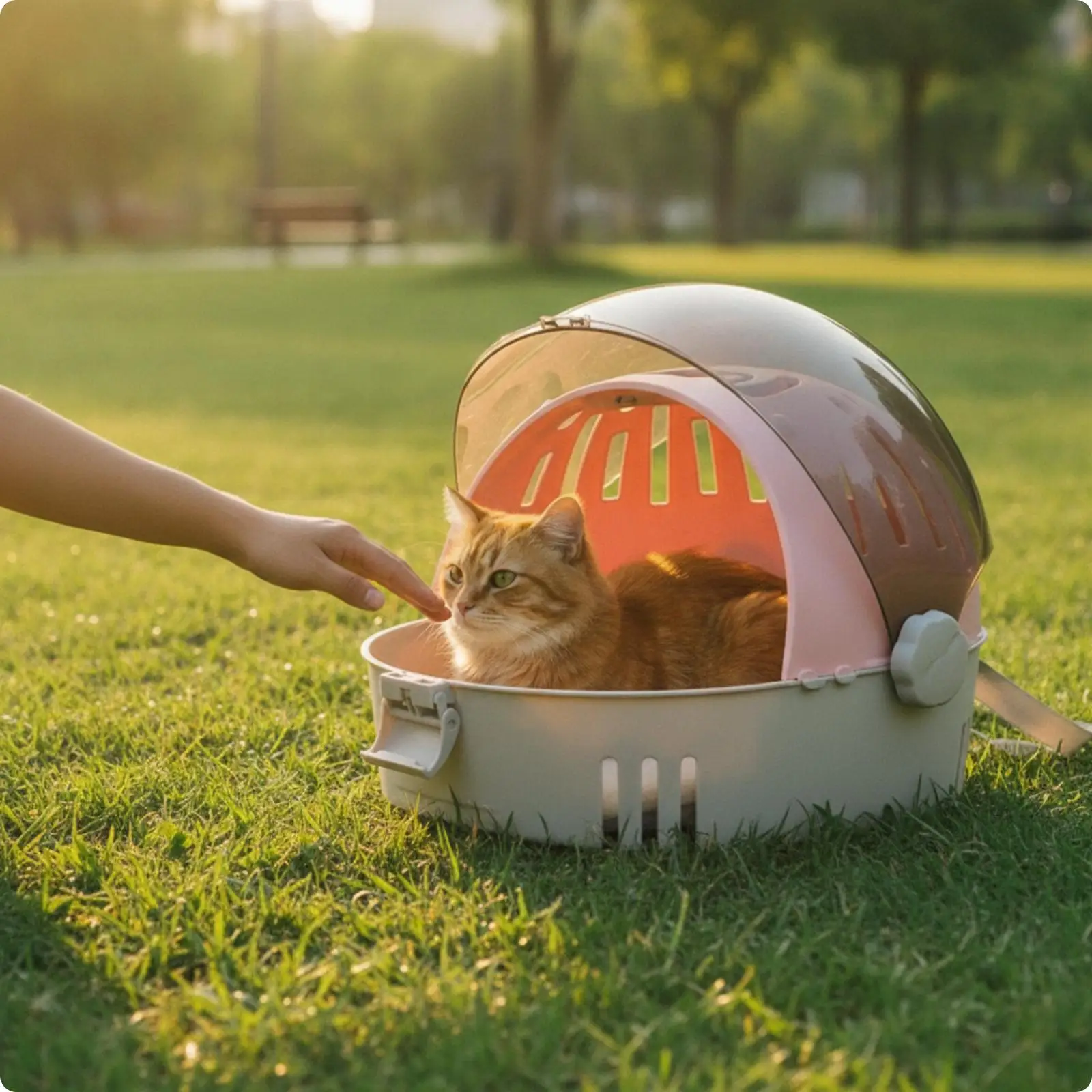 Pet Backpack Carrier for Cats and Small Dogs with Front Access Door Portable Cat Carrier Bag