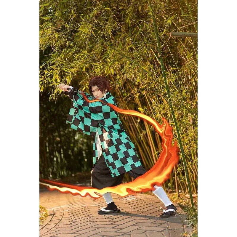 사이애니메 카마도 탄지로 코스프레 의상 귀멸의 칼날 할로윈 코스프레 만화 귀멸의 칼날 의상 어린이 및 성인용 선물