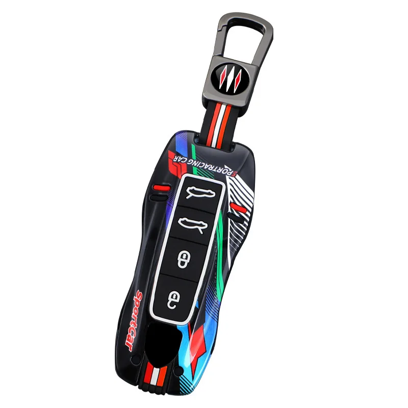 Funda protectora de llave remota de coche de Metal de aleación de Zinc para Porsche Panamera Spyder Carrera Macan Cayman Cayenne 911 970 981 991
