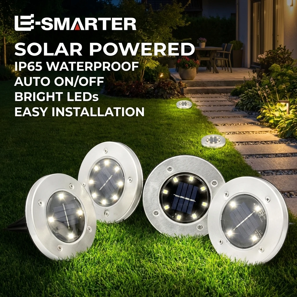

8pcs 8/20LED Solar Thermal Lights Garden Decor Ground Plug-in Waterproof Street Solar Charging Underground Deck Spotlights