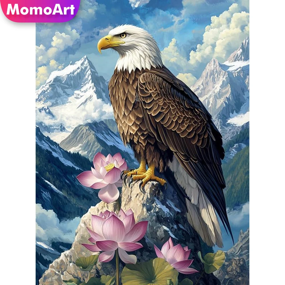 Momoart Vollquadrat Rund Adler Diamant Malerei Tier Neuankömmling Diamant Mosaik Blume DIY Stickerei Berg Einzigartiges Geschenk