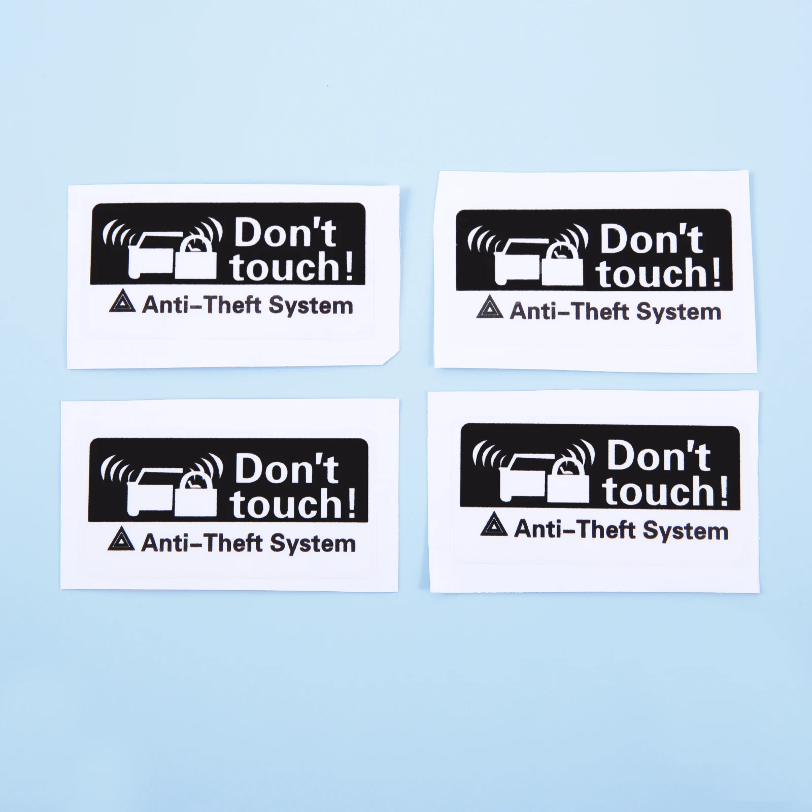 Don\'t Touch Anti-Theft Alarm System Sticker Reflective Vinyl Warning Lable Car Decals Bike Car Styling For Scooter Motorcycle