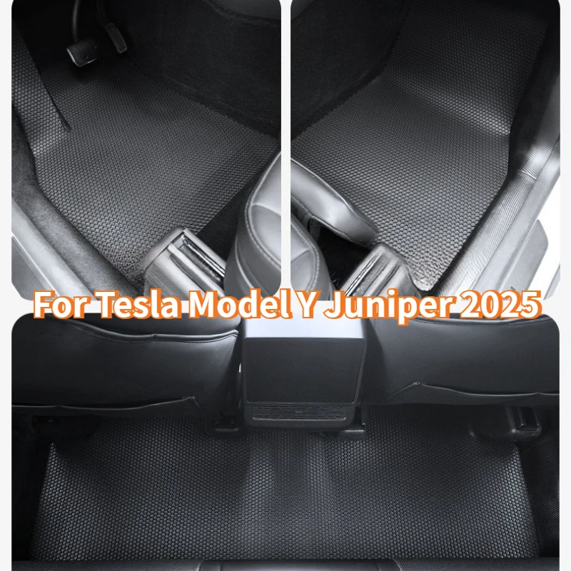 

Для Tesla Model Y Juniper 2025: Водонепроницаемые коврики TPE с сотовой структурой для пола и багажника, износостойкие аксессуары