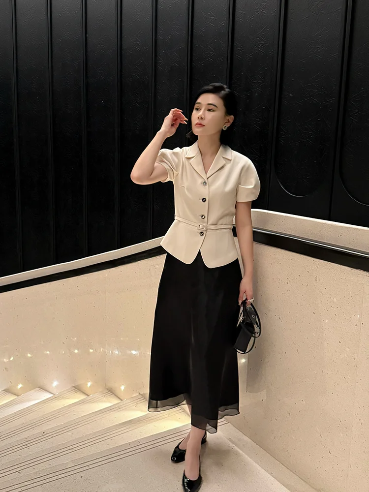 

Ele Gentle Top by Yuan ling ['Nanyang Holiday'] Triple Acetate Luxury Softn Ideal for Spring Faion Ladies' Wear