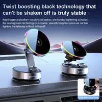 15W Vacuum Suction Cooling Magnetic Wireless Charger Car Phone Holder Mount 360 Rotatable Compatible with Smartphones for iPhone