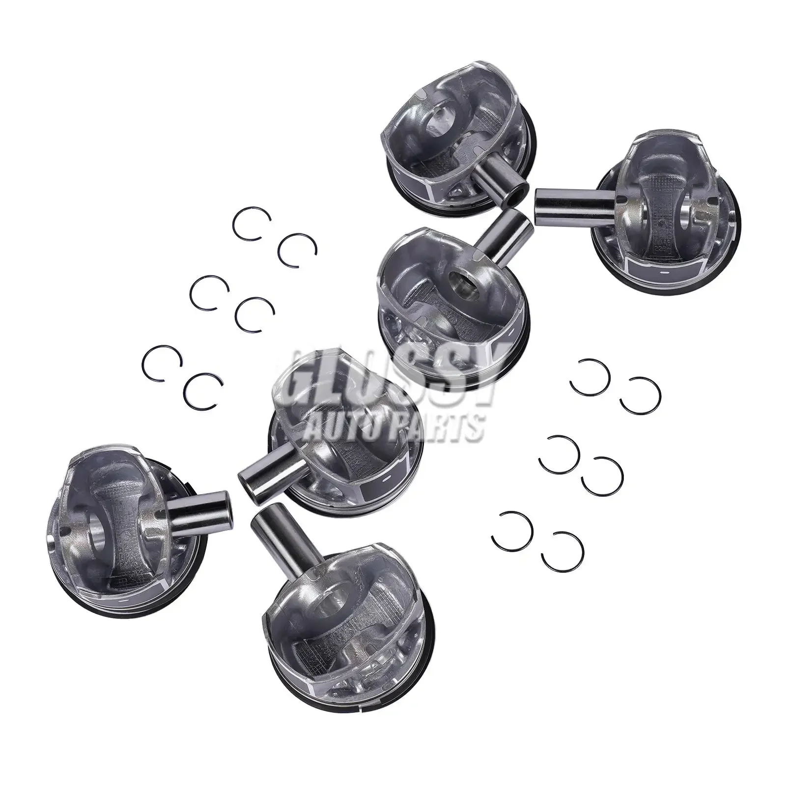 AP03 Set fasce elastiche 6 pezzi AJ126 per Jaguar Land Rover 3.0L V6 sovralimentato