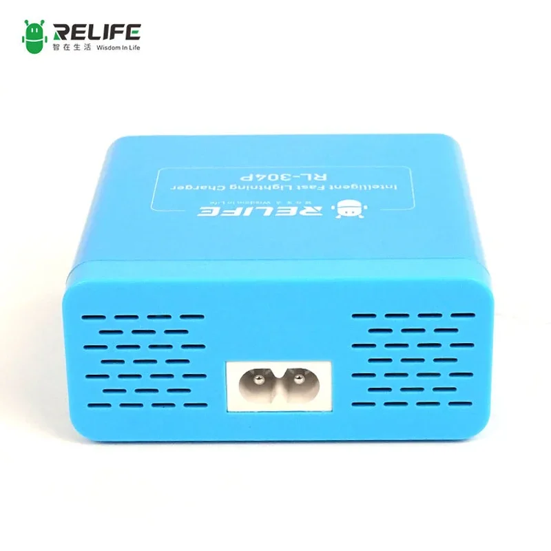 Relife RL-304P Digital Display 6-port USB Charger QC3.0+PD3.0 Fast Charging Machine for All  Phone Android Tablets Tools