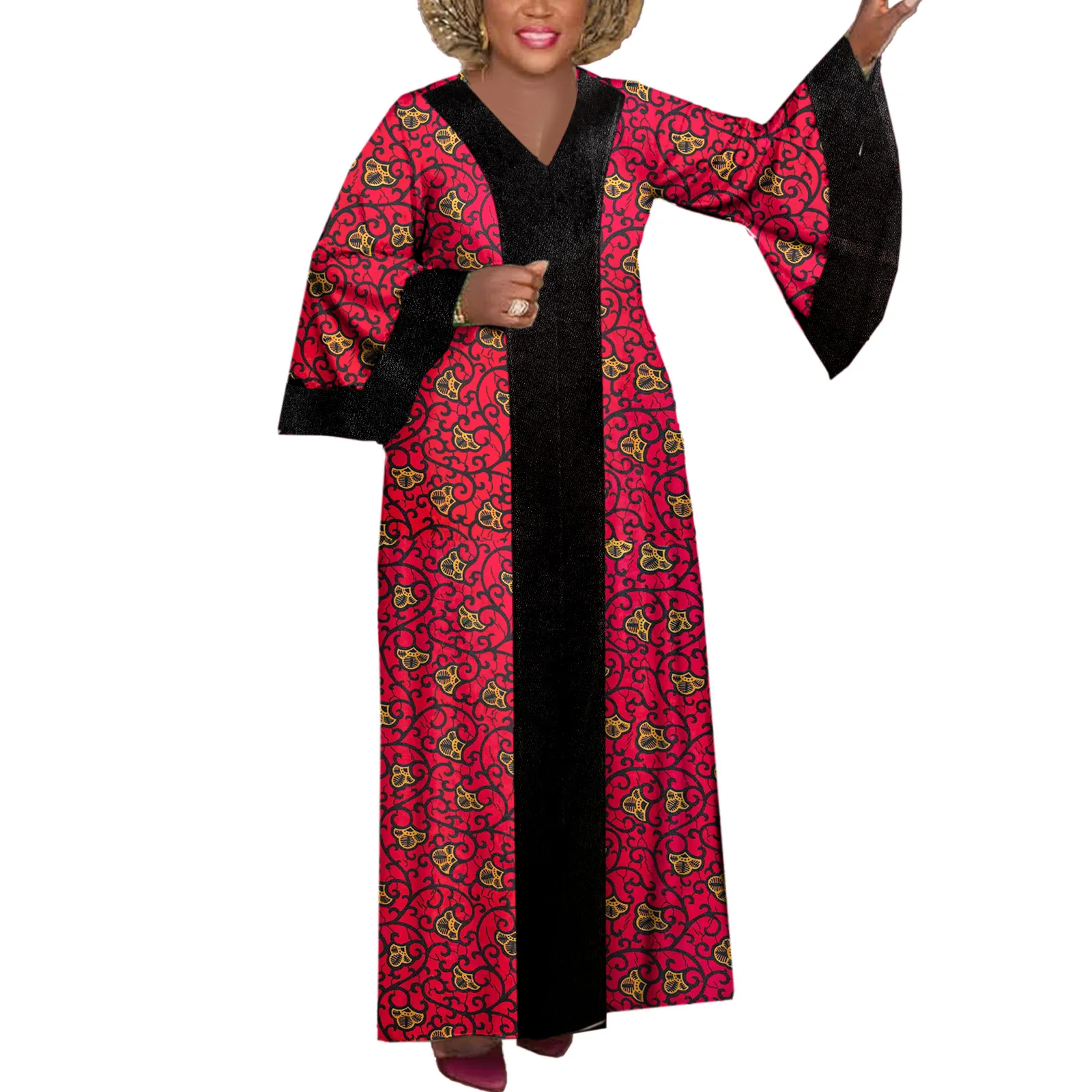 

Dashiki Dresses for Women African Attire Kente Cloth Wax Print Ankara Dress Casual Gifts for Party