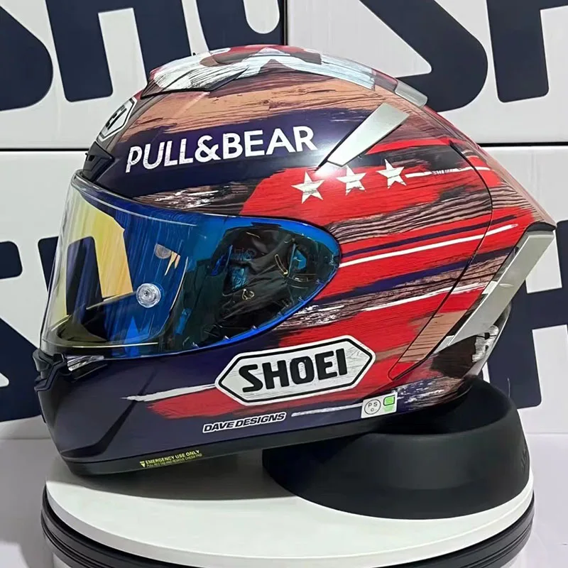 Мотоциклетный анфас Shoei X-14 X-SPIRIT III X-Fourteen America Tc-2 Ltd Спортивный гоночный шлем