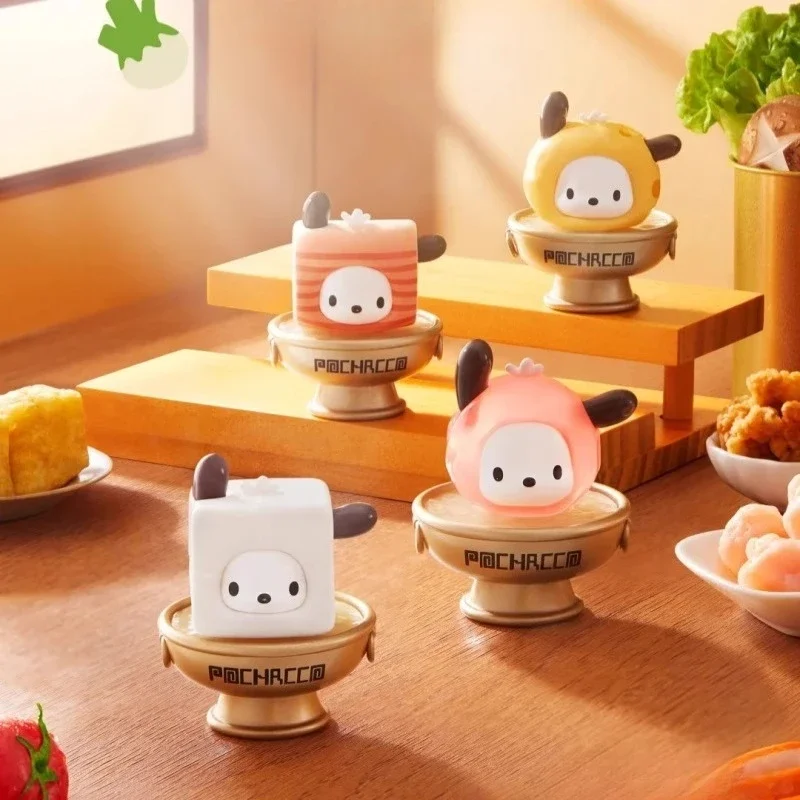 

Pochacco Hot Pot Party Series Figure Blind Box Cute Ornament Mysterious Box Tabletop Decoration Mini Trend Toys Creative Gifts