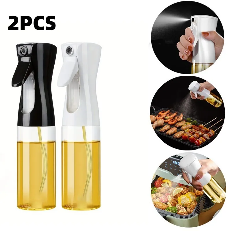 2PC 200ml 300ml Spray Oil Bottle Kitchen Cooking Olive Oil Dispenser Camping Bbq BBQ Vinegar Soy Sauce Sprayer Cooking Oil Can