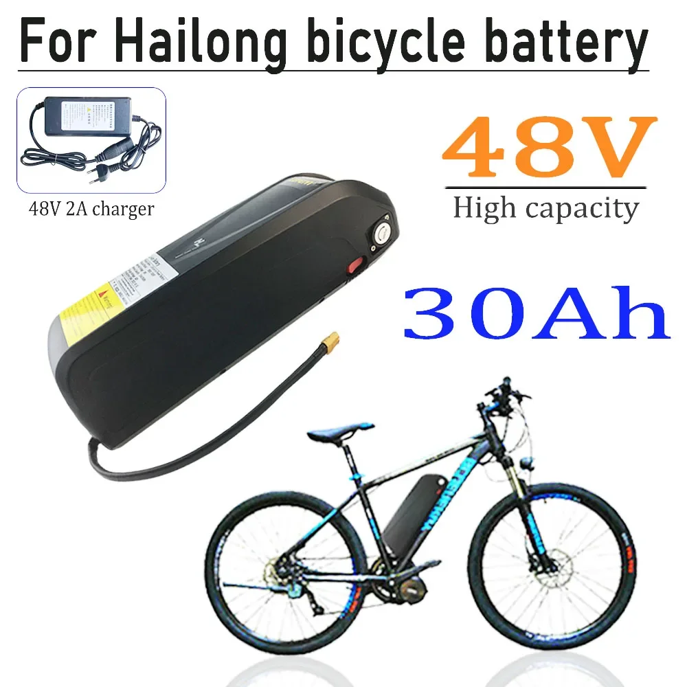 Ebike Battery  Hailong  48V 30Ah Battery Pack, 30A BMS 350W 500W 750W 1000W Motor BBS02 BBS03 BBSHD With charger