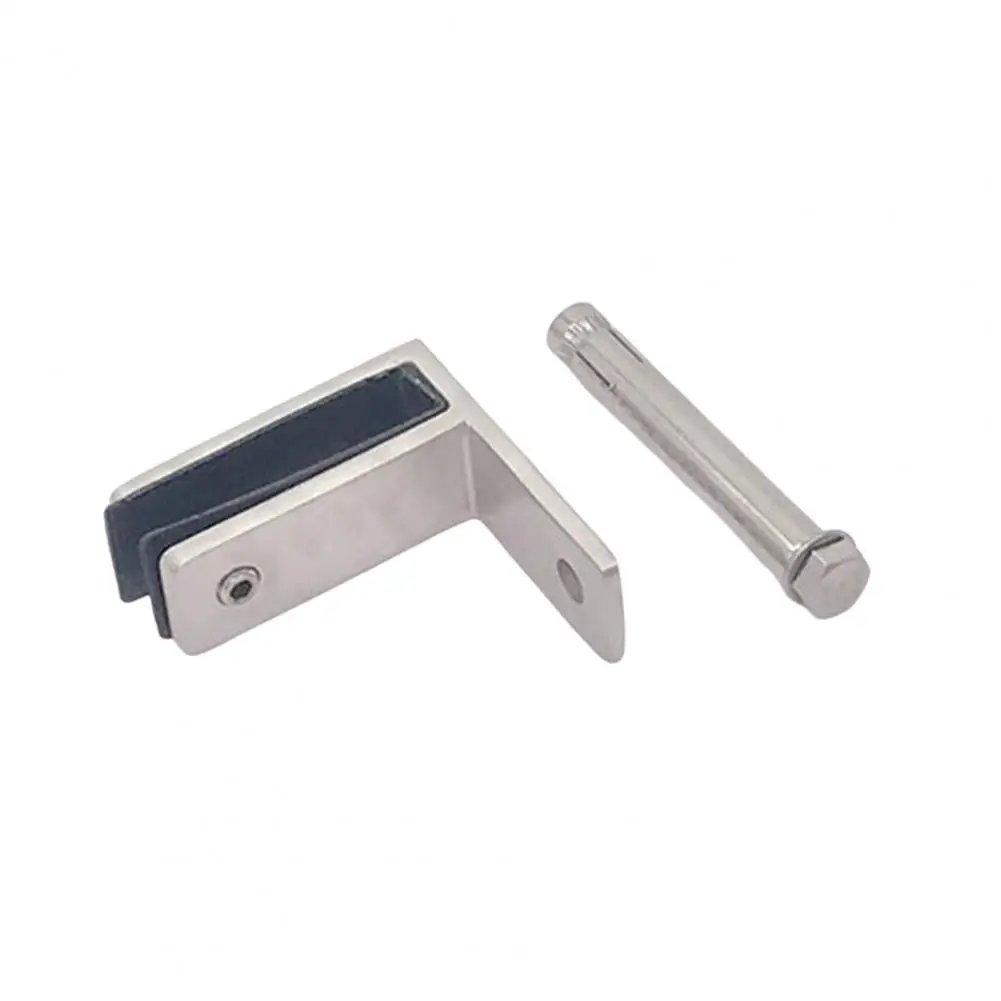 Outdoor Glass Railing Clamp 304 Stainless Steel Glass Clip Black Railing Glass Clamp with Rubber Gaskets for Coastal Balustrade image 5