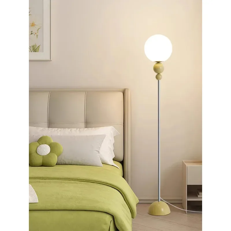 Controle remoto LED Floor Lamp para sala de estar, Macaron E27, Pé Lâmpadas, Sofá Side, luzes de cabeceira, Home Decor, Dim, Quarto