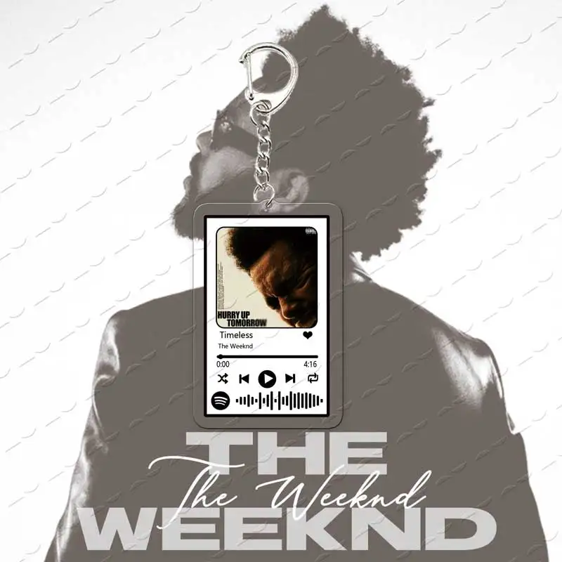 The Weeknd Music Playlist Code Acrylic Keychain Gift