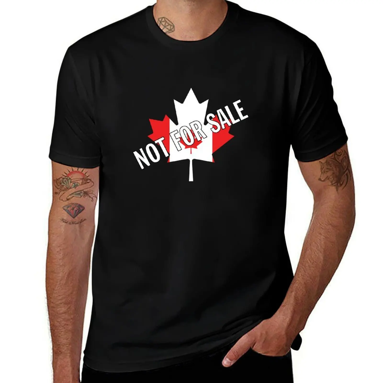 

Canada 'Not For Sale' Maple Leaf and Flag T-Shirt hippie clothes T-shirts man boys whites t shirts for men graphic