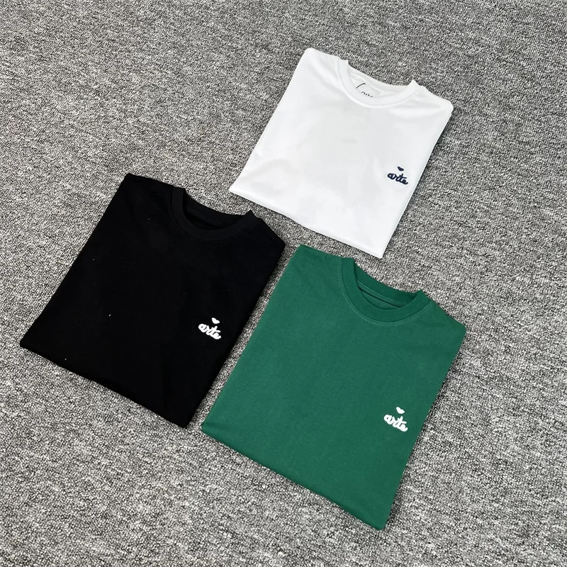 

Arte Heart Logo Embroidery T-Shirts White Causal Pure Cotton Oversized T Shirt Men Clothing