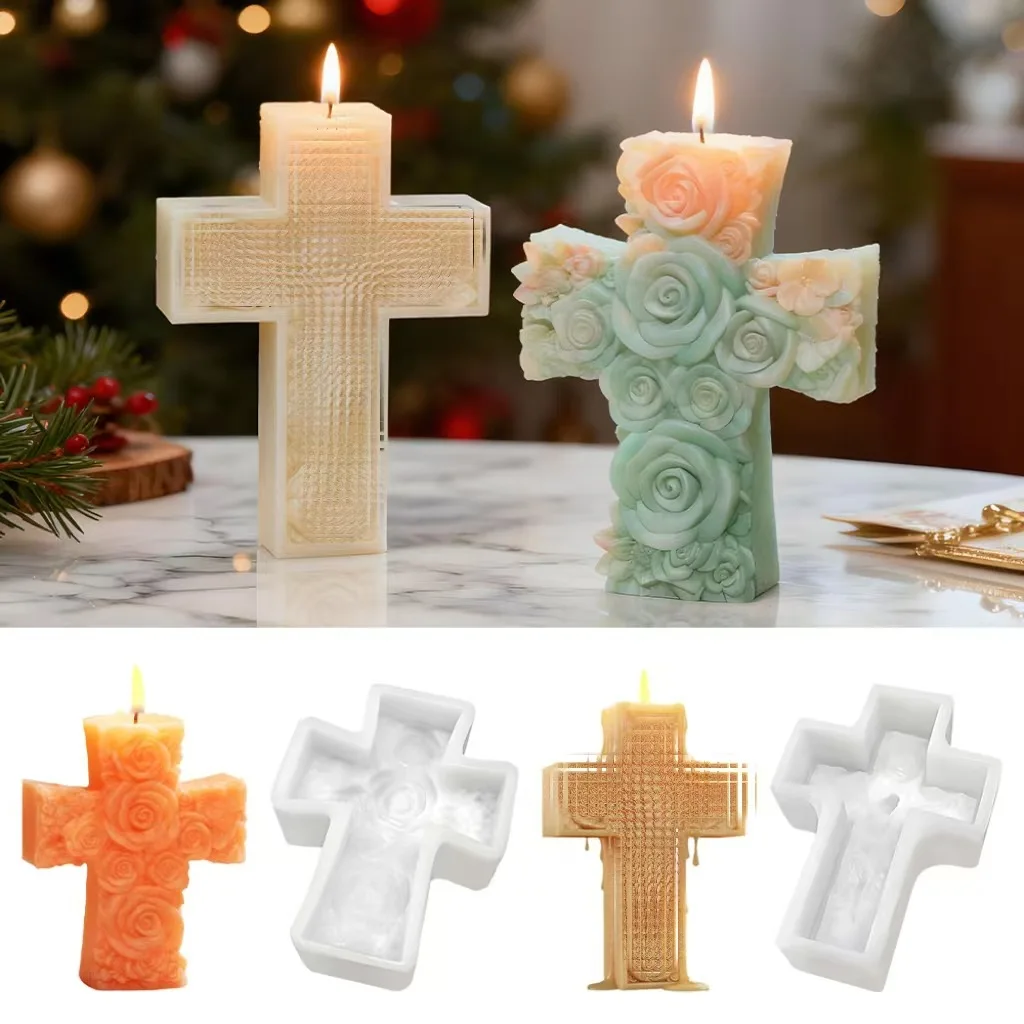 

Relief Rose & Portrait Candle Mold - Silicone Mold for DIY Aroma Candles, Desktop Ornaments & Home Decor