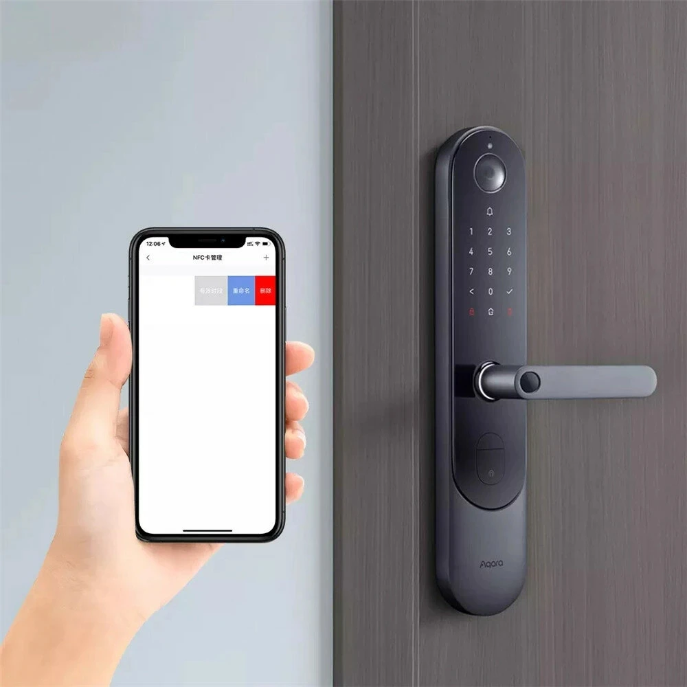 Aqara-cerradura de puerta inteligente, dispositivo de cierre Original con tarjeta NFC, control de seguridad, compatible con Aqara N100, N200, D100, H100, N100 PRO, D200, A100, A100 PRO