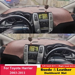 For Toyota Harrier 2003 2005 2006 2007 2008 2010-2012  Suede Leather Dashmat Dashboard Cover Pad Dash Mat Auto Car Accessories