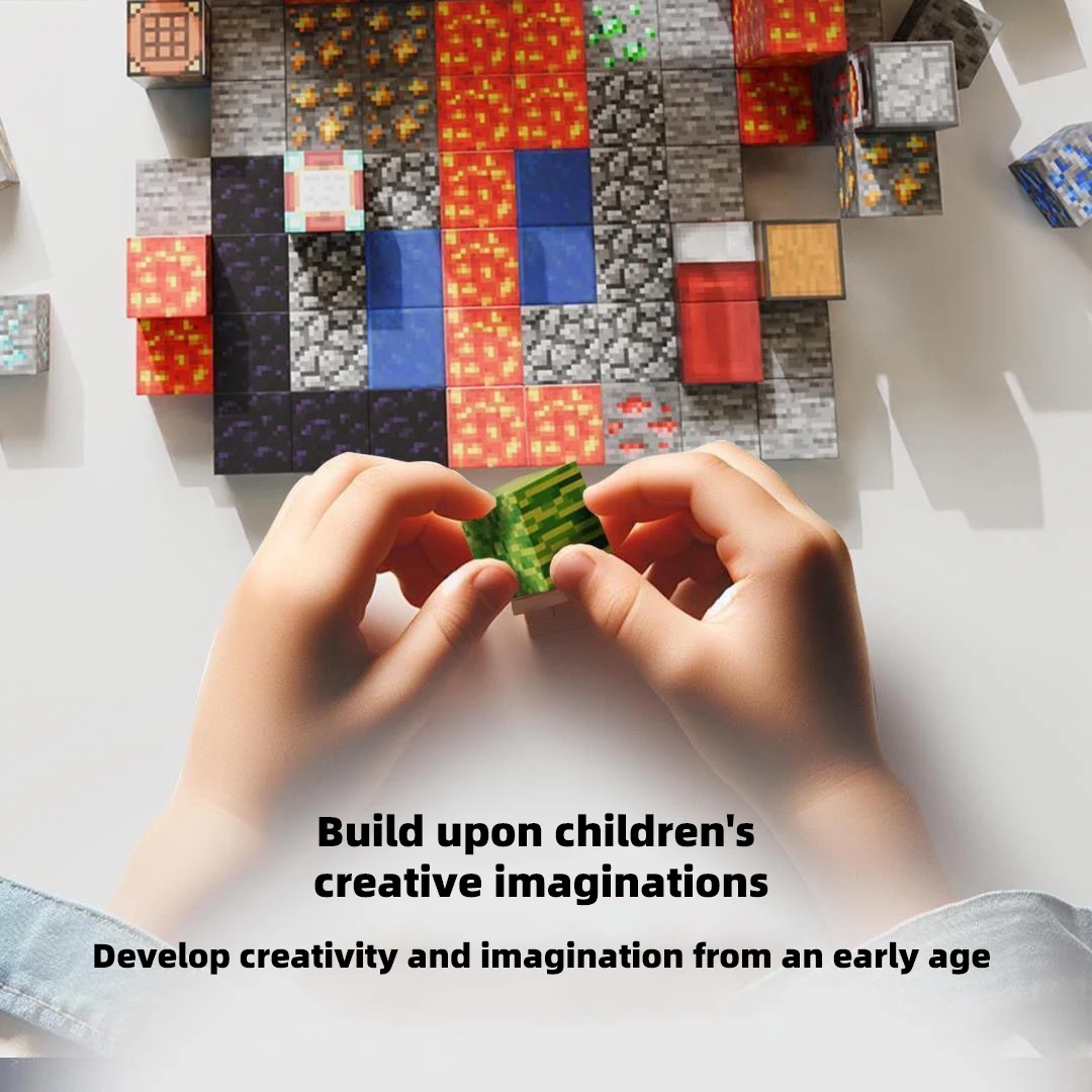 Magnetic building blocks toy building blocks full set of children's DIY assembly toy building blocks table building games June 1