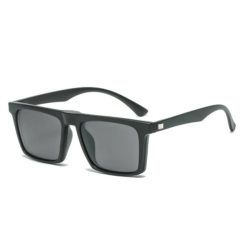VCKA Reading Prescription Glasses Men Retro Optical Square Eyeglasses Women Polarized Magnet Clip on Sunglasses  +1.0~+4.0