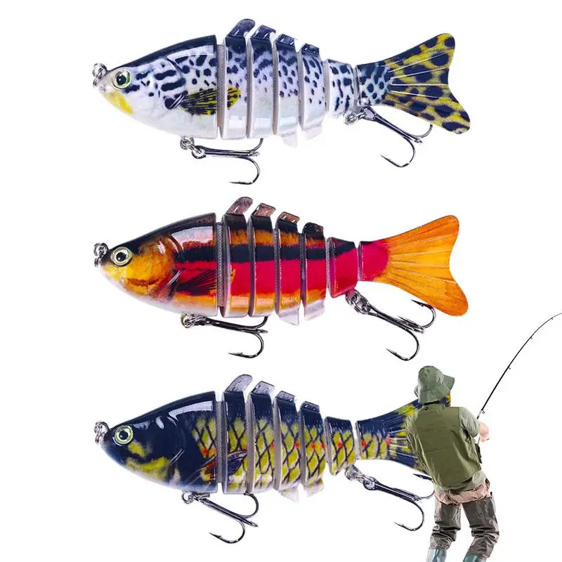 Fishing Lures For Bass Lifelike Multi Jointed Fishing Lure Set 3X Swimbait Fish Hook Fishing Tackle Hard Bait Multi Jointed