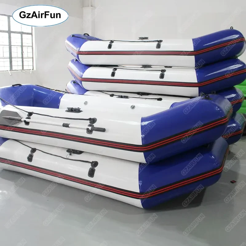 Factory Wholesale High Quality 3.2m PVC Inflatable Rafting & Fishing Boat Double Folding Rowing Boat for Lake Outdoor Use