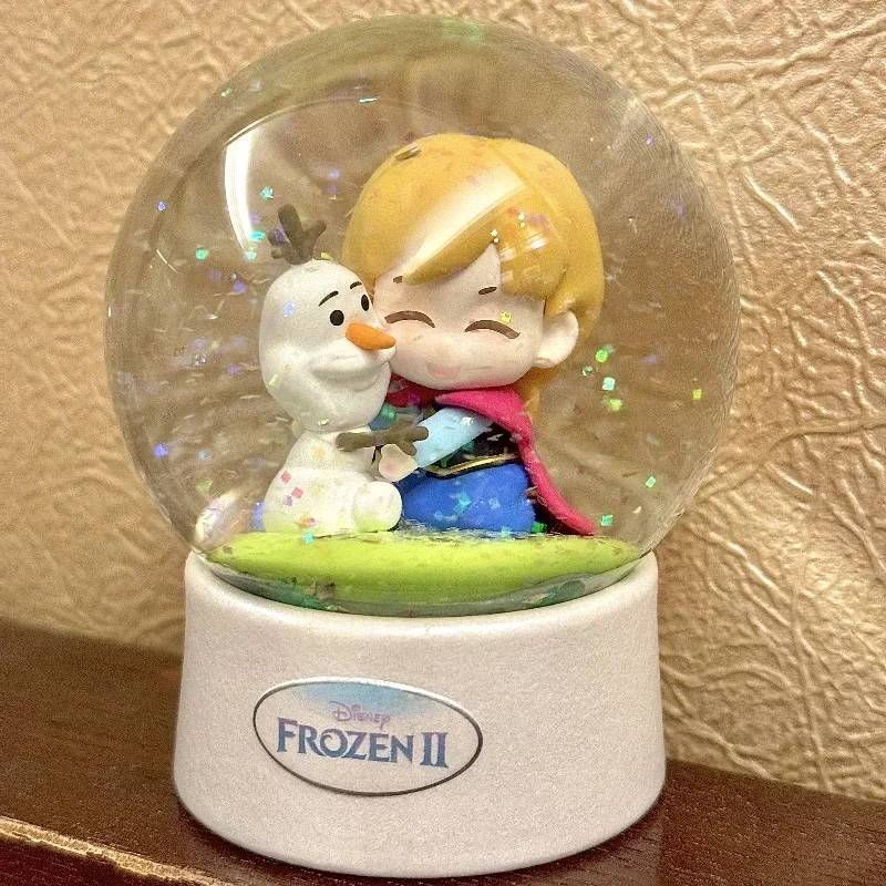 Spot Disney Ice And Snow Romance Series Crystal Ball Elsa Snow Treasure Trendy Play Blind Box Desktop Decoration Christmas Gift