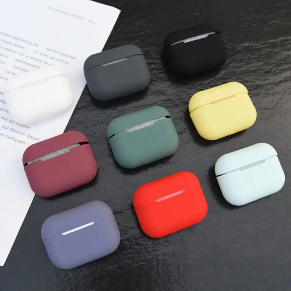 Custodia per auricolari compatibile con Bluetooth senza fili in Tpu colorato in Silicone per Airpods 3 accessori per la pelle con copertura protettiva per Air-pods Pro