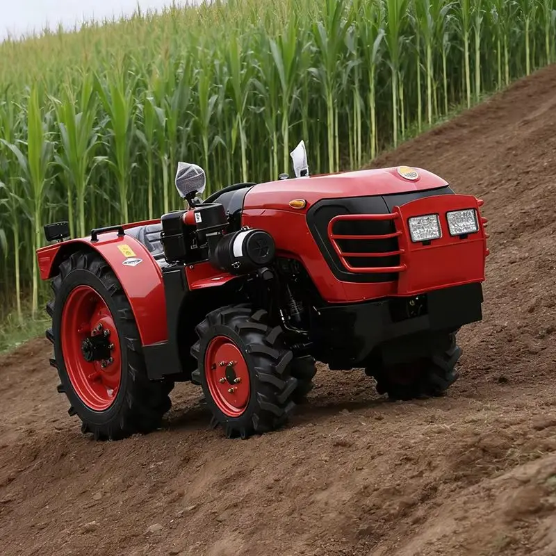 

Customized Wheel Type Rotary Tiller Four-Wheel Tractor Mounted Ride-On Wheel Rotary Tiller, Small Plowing Machine