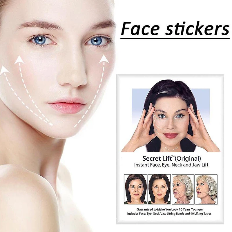 

40Pcs Instant Face Neck Lift Tapes Anti Wrinkle Facial Line Lifting Skin Tapes