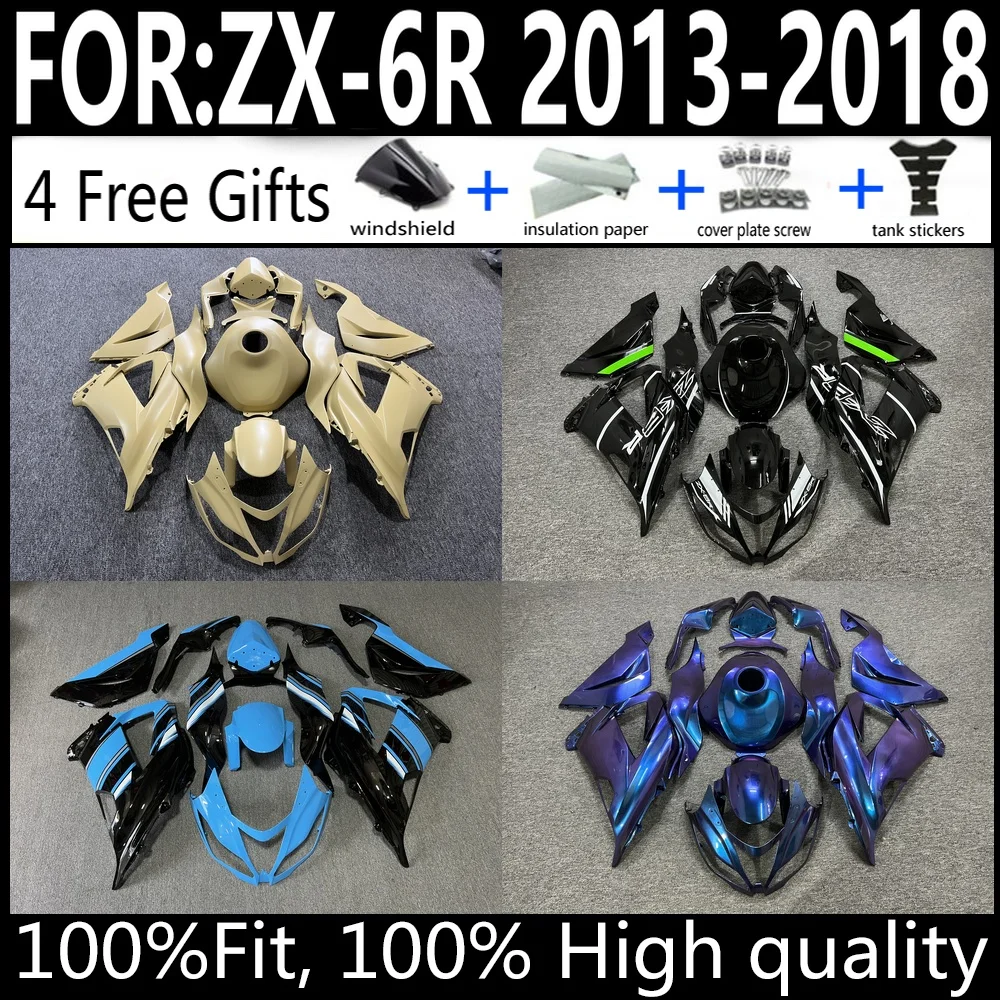 

ZX-6R 2013 2014 2015 2016 2017 2018 Fairings Kit For Kawasaki Ninja 636 ABS Bodywork Aftermarket Fairing Set Full Body Cowls