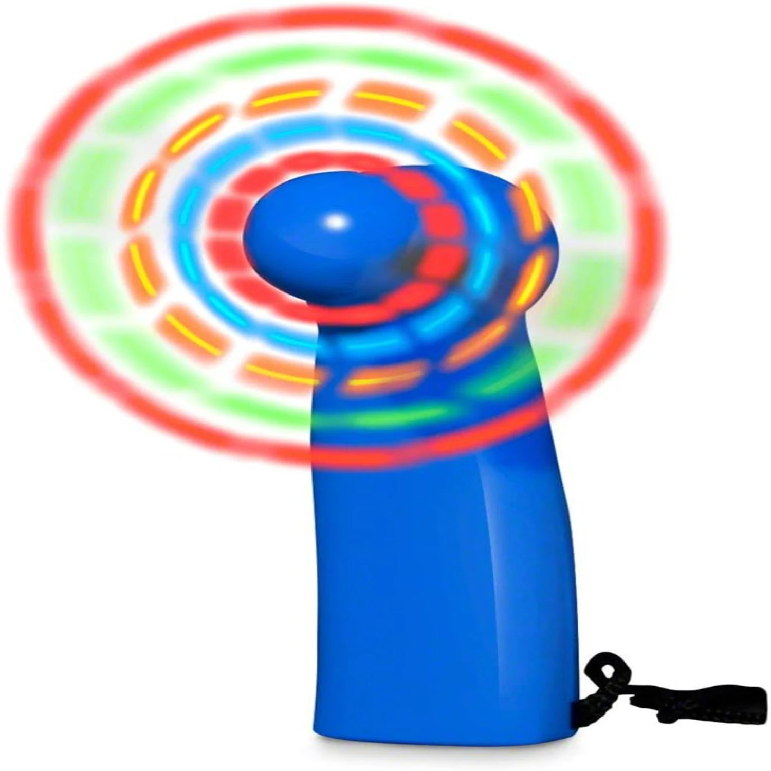 

Chic and trendy set of 12 eye-catching mini handheld blue fans with illuminating LED lights - perfect for cooling and decorating
